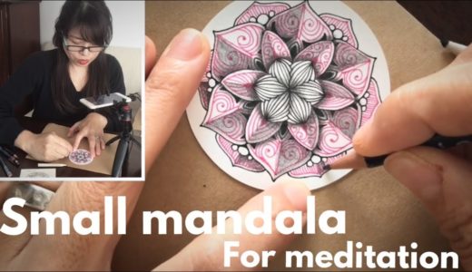 Small mandala for meditation ゼンタングル・インスタライブ・zentangle instagram live