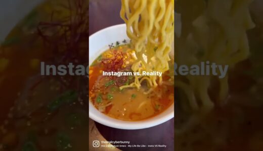 Instagram vs. Reality Ramen shot (Kamitoku Ramen)